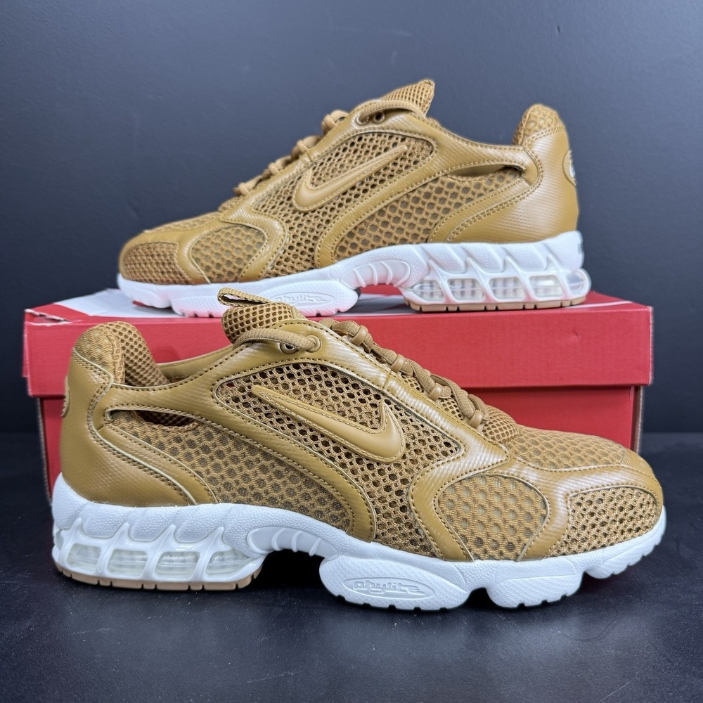 Nike Air Zoom Spiridon Cage 2 Men's Size 11 Wheat/White-Sail HQ3552-799 Sneakers